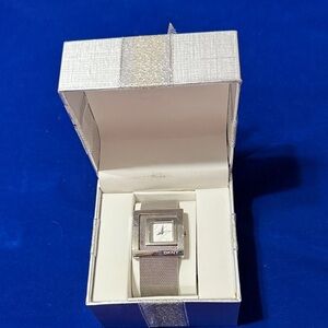 DKNY Silver Square Face Watch